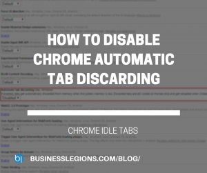 disable automatic tab discarding chrome